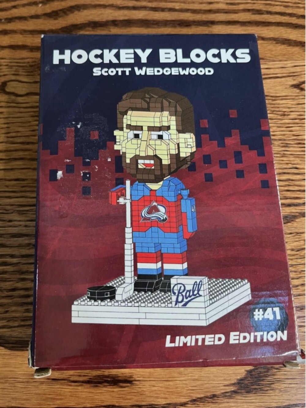 Hockey Blocks Scott Wedgewood Limited Edition #41 Colorado Avalanche Collectible